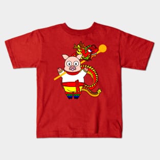 Happy Chinese New Year! The Pig and The Dragon Kids T-Shirt